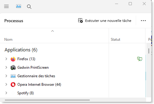 Gestionnaire des tâches